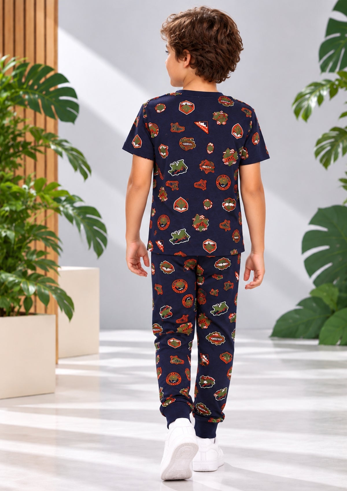 Soft Cotton Pyjama Set for Boys ( 1 Set) |  Anti-Bacterial Chemical Free Nightwear | Ages 2-16Y
