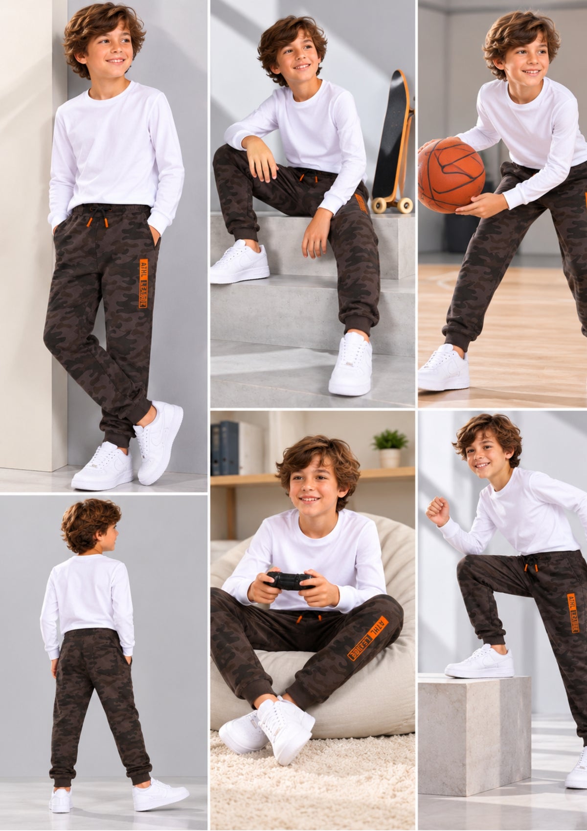 Soft Cotton Fashion Joggers for Boys |  Anti-Bacterial Chemical Free Outerwear | Ages 2-16Y