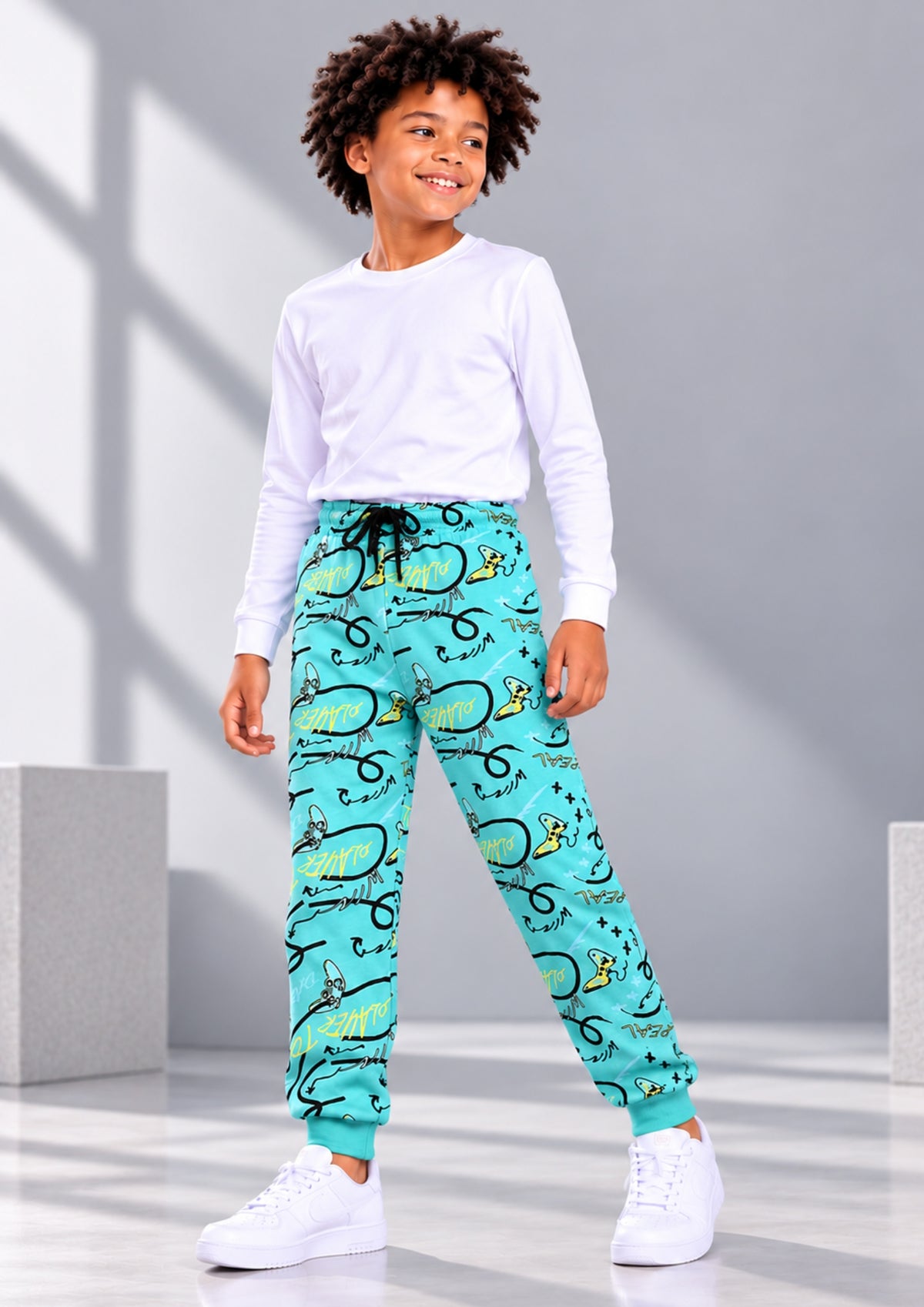 Soft Cotton Joggers for Boys ( Pack of 2) |  Anti-Bacterial Chemical Free Outerwear | Ages 2-16Y