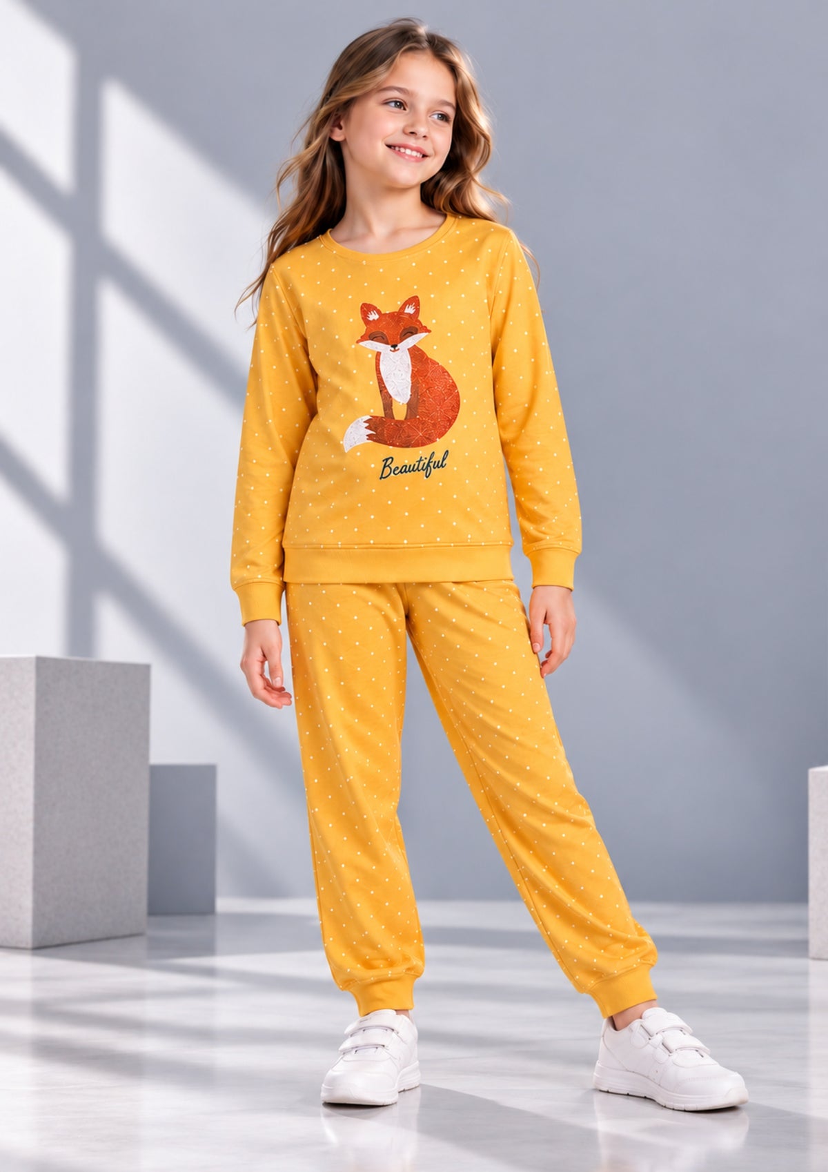 Soft Cotton Pyjama Set for Girls ( 1 Set) |  Anti-Bacterial Chemical Free Nightwear | Ages 2-16Y