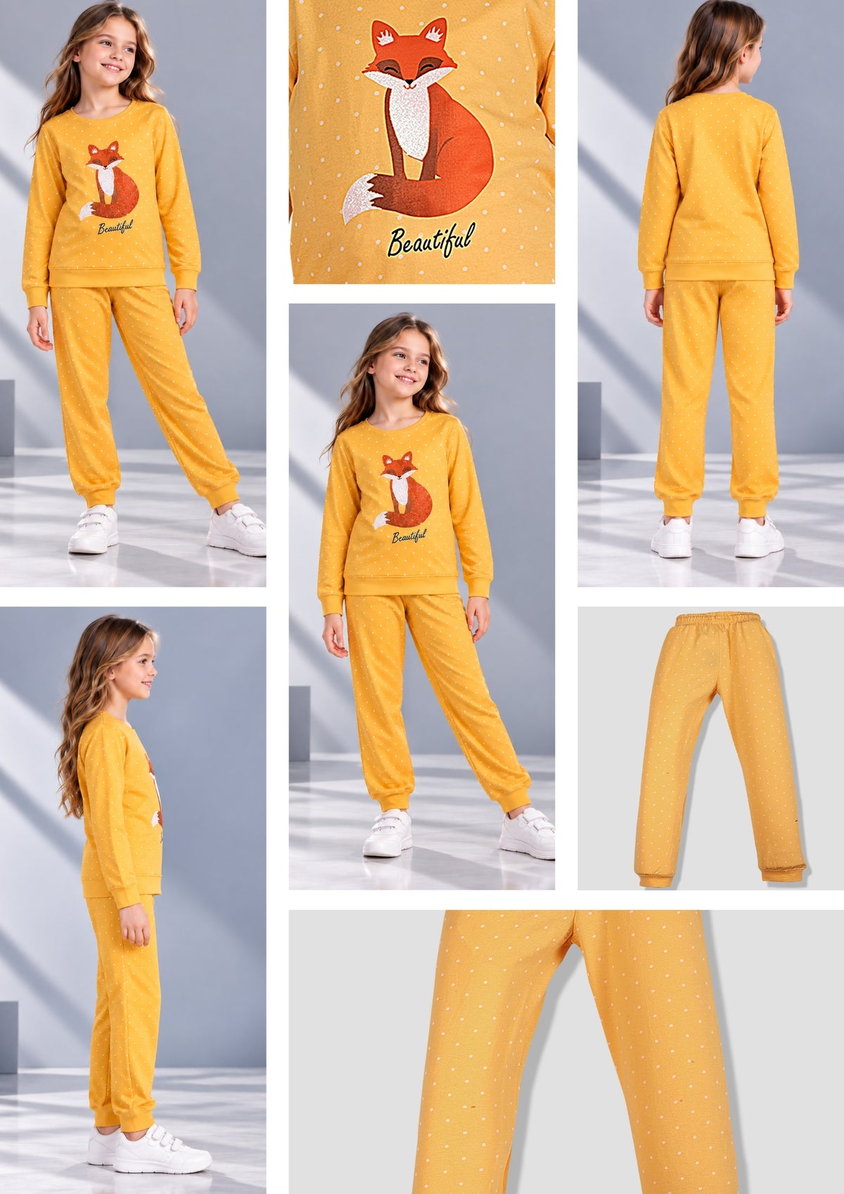 Soft Cotton Pyjama Set for Girls ( 1 Set) |  Anti-Bacterial Chemical Free Nightwear | Ages 2-16Y