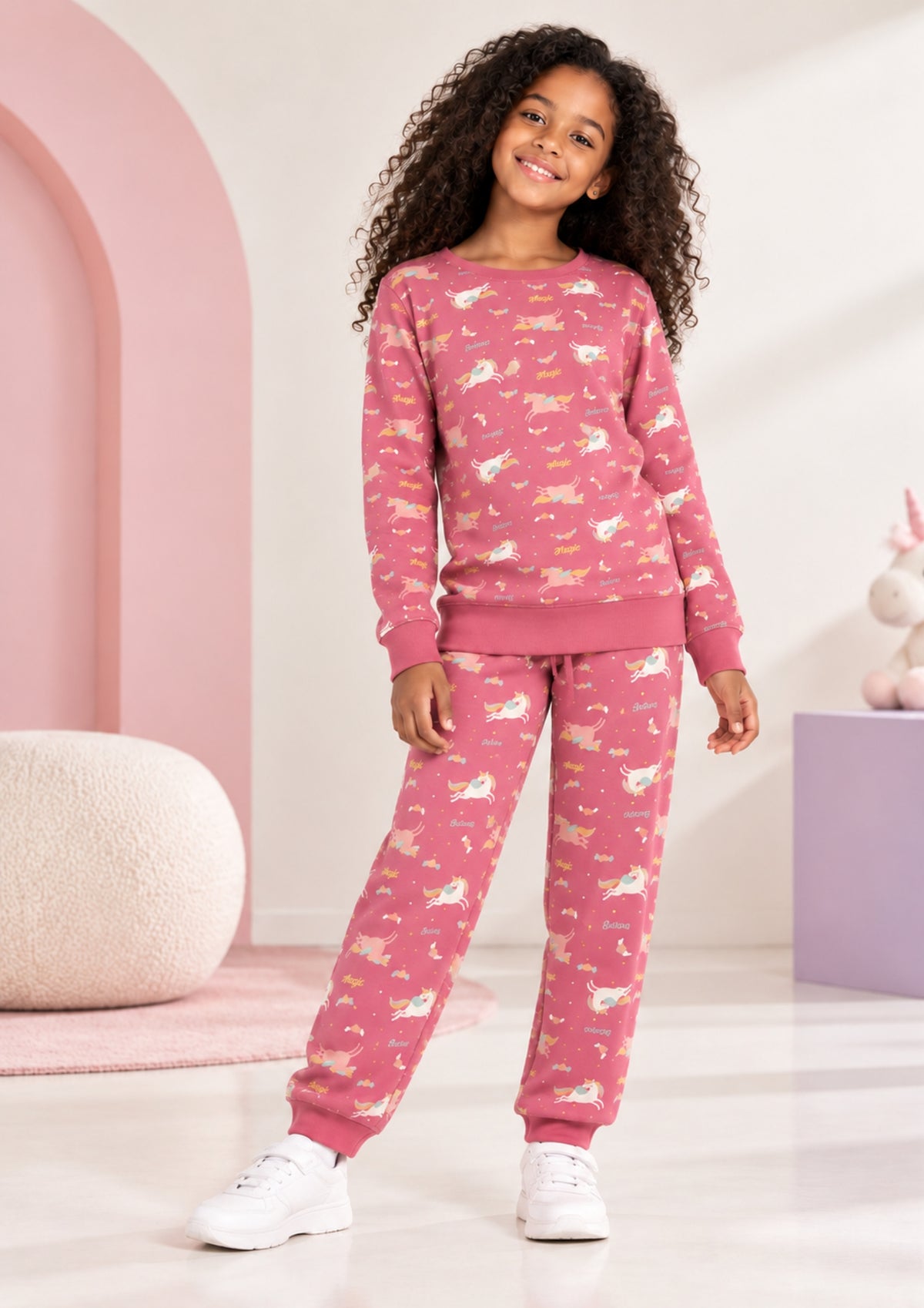 Soft Cotton Pyjama Set for Girls ( 1 Set) |  Anti-Bacterial Chemical Free Nightwear | Ages 2-16Y