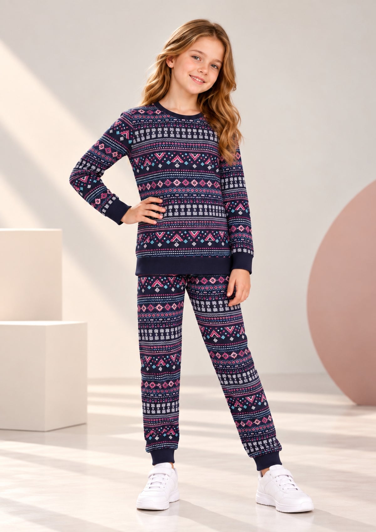 Soft Cotton Pyjama Set for Girls ( 1 Set) |  Anti-Bacterial Chemical Free Nightwear | Ages 2-16Y