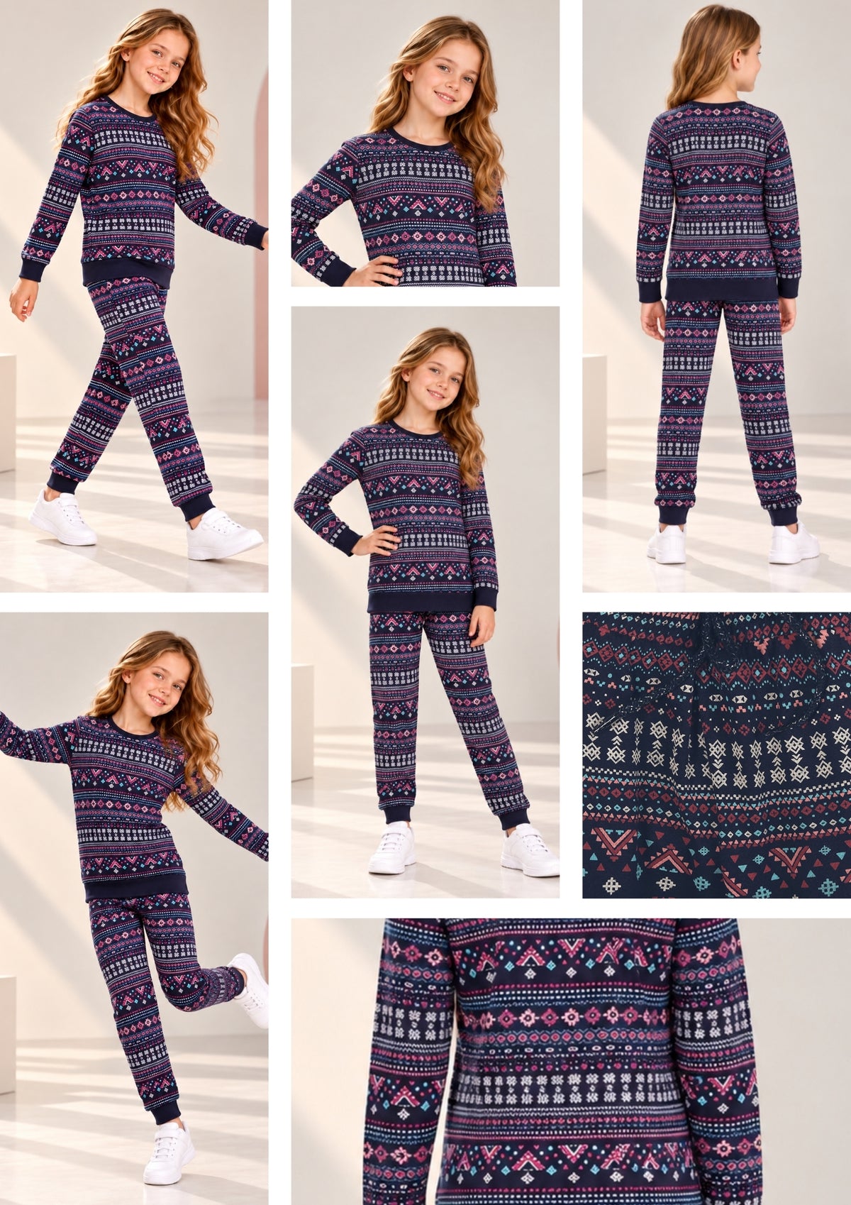 Soft Cotton Pyjama Set for Girls ( 1 Set) |  Anti-Bacterial Chemical Free Nightwear | Ages 2-16Y