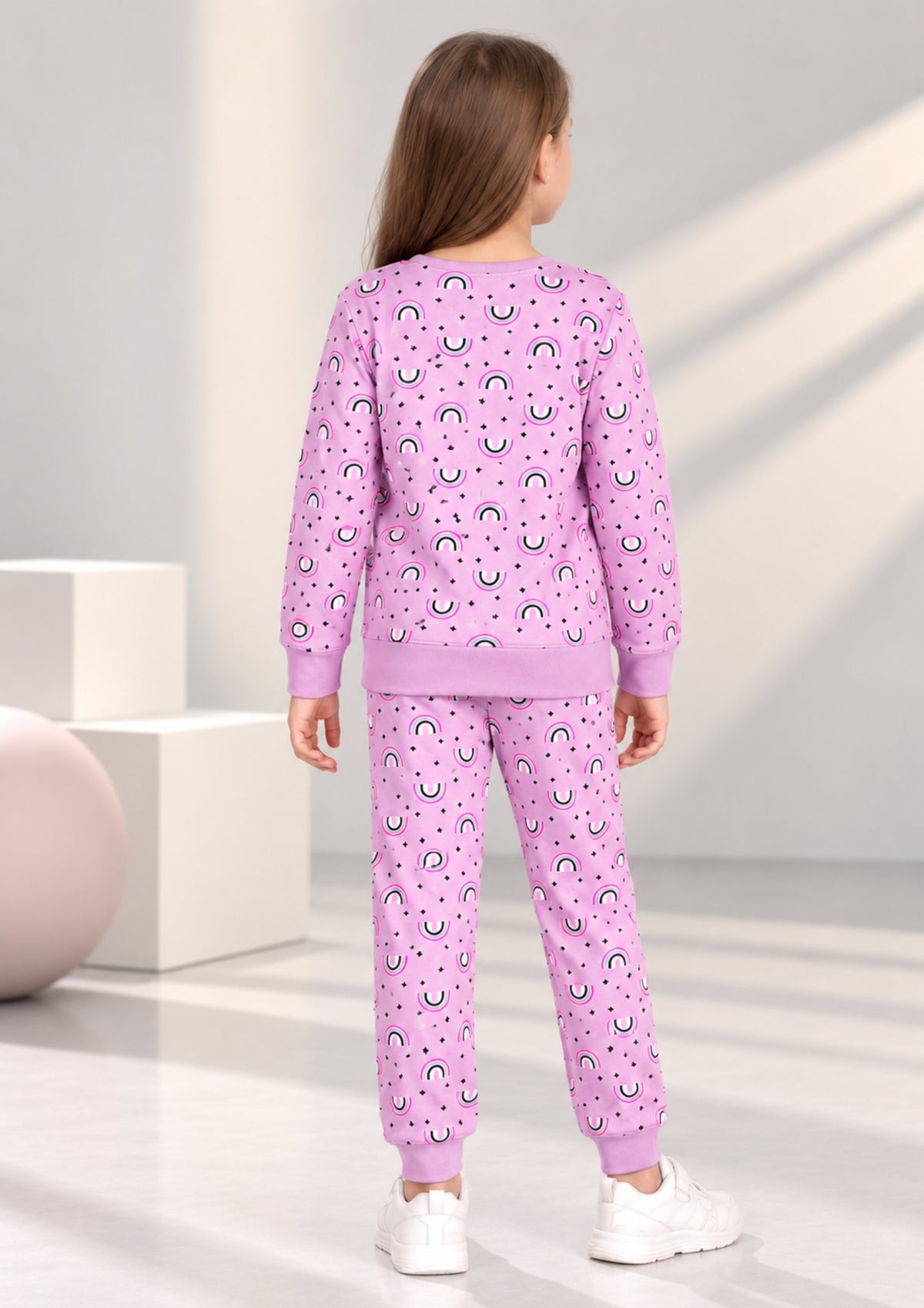 Soft Cotton Pyjama Set for Girls ( 1 Set) |  Anti-Bacterial Chemical Free Nightwear | Ages 2-16Y