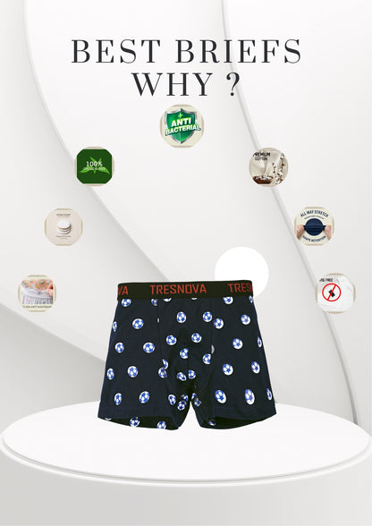 Football Print Boys Boxer Briefs – Pack of 6 (Cotton Lycra)