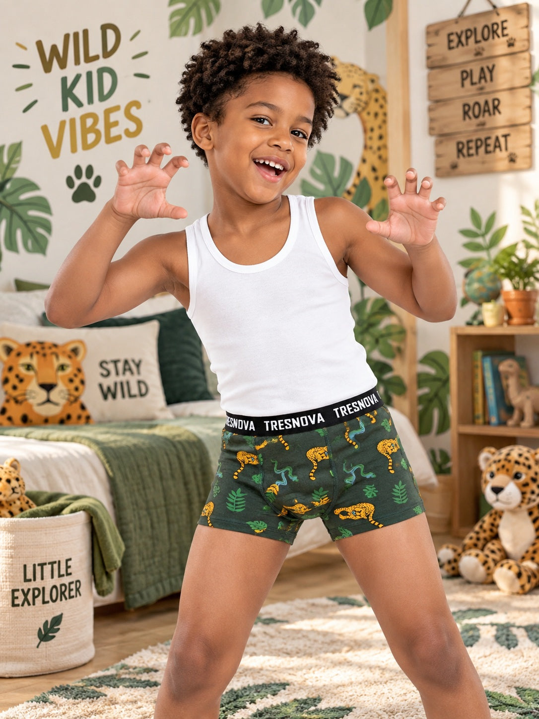 Football Print Boys Boxer Briefs – Pack of 6 (Cotton Lycra)