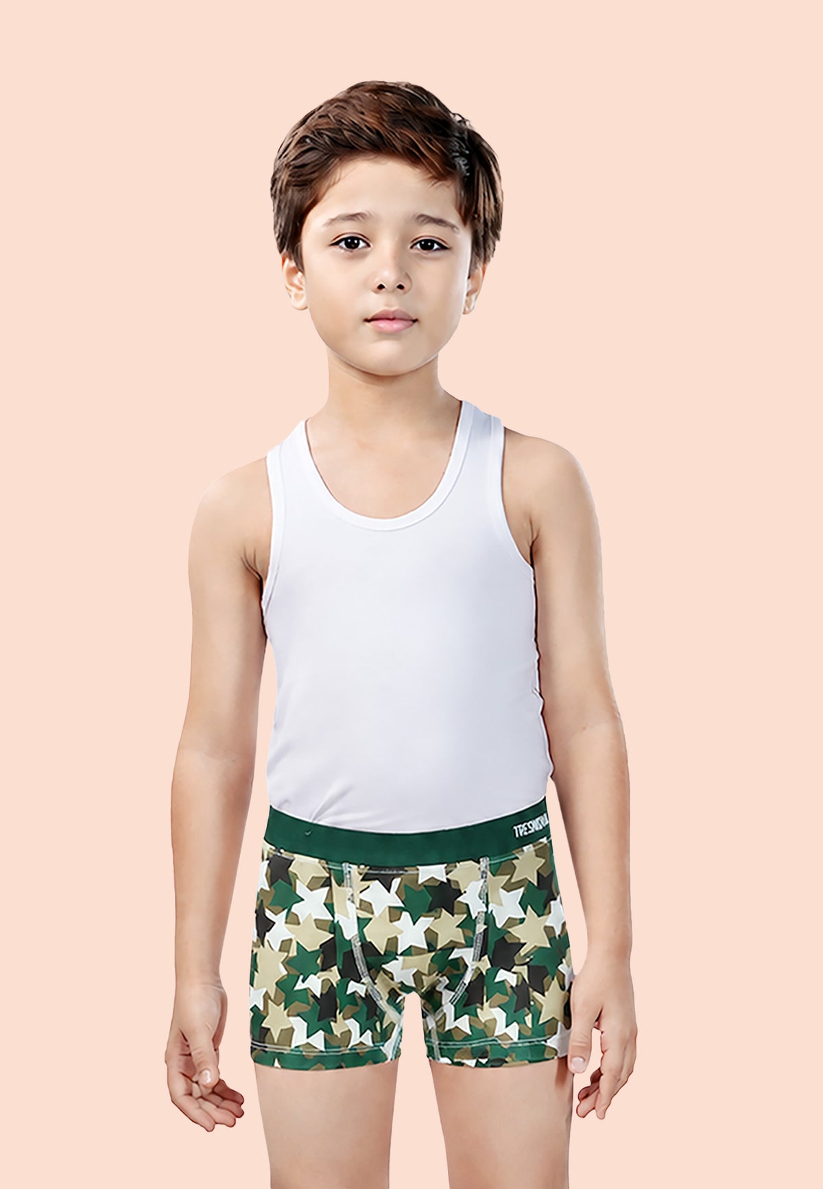 Camouflage Print Boys Boxer Briefs – Pack of 6 (Cotton Lycra)