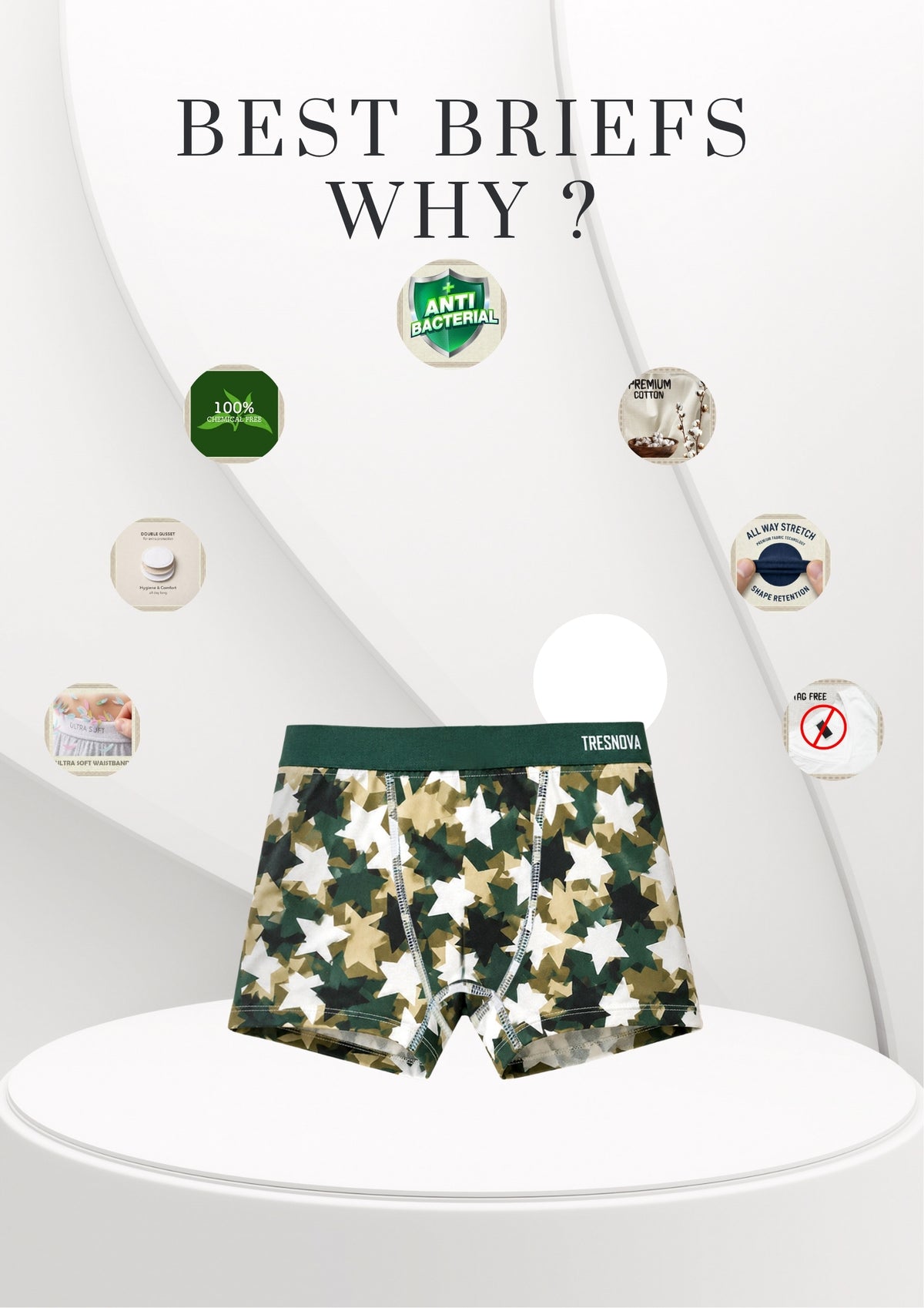 Camouflage Print Boys Boxer Briefs – Pack of 6 (Cotton Lycra)