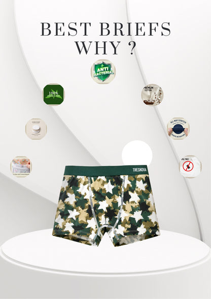 Camouflage Print Boys Boxer Briefs – Pack of 6 (Cotton Lycra)