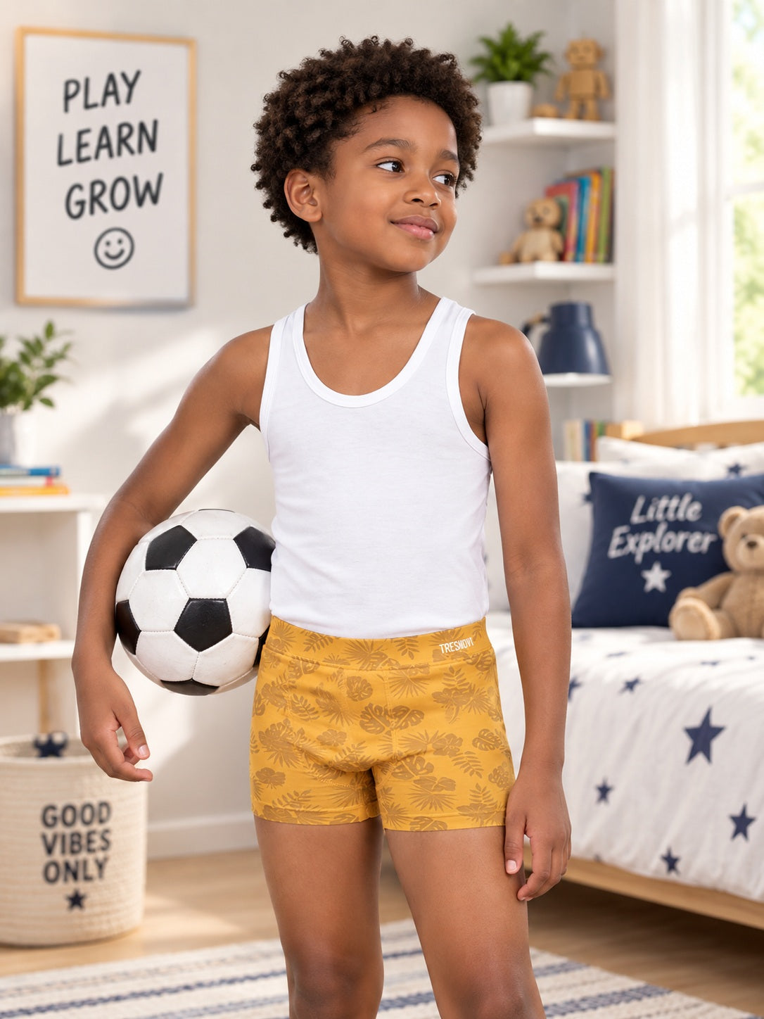 Space Print Boys Boxer Briefs – Pack of 6 (Cotton Lycra)