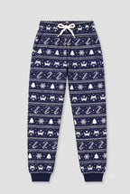 Anime Print Boys Tee & Jogger Co-ord Set – Pure Cotton, Set of 2 Navy & White