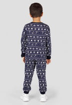 Anime Print Boys Tee & Jogger Co-ord Set – Pure Cotton, Set of 2 Navy & White