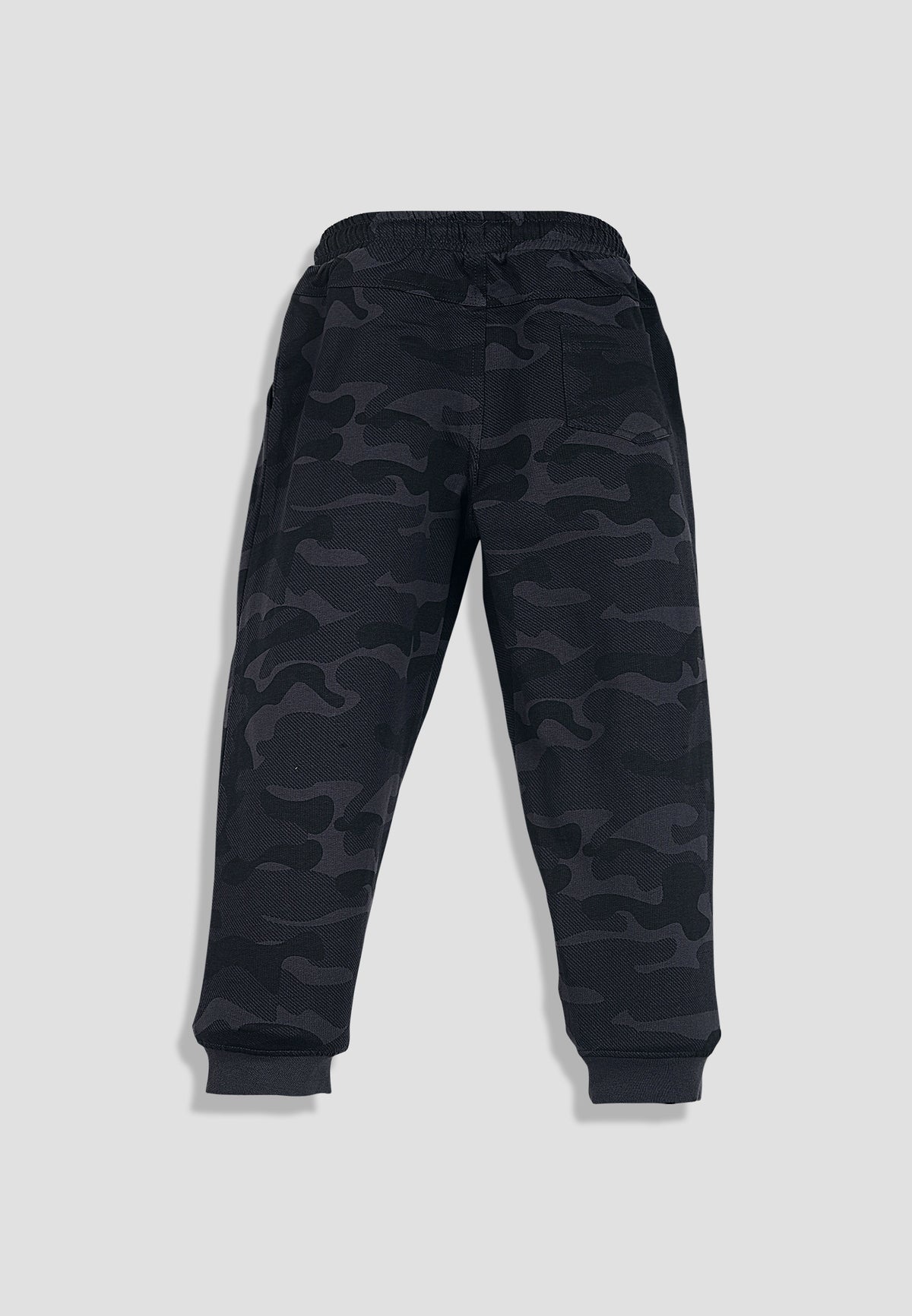 Camouflage Print Boys Joggers – Cotton Terry Lounge Pant -2 Pcs, Blue & Brown