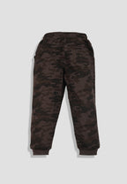 Camouflage & Cargo Boys Joggers – Cotton Terry Lounge Pant -2 Pcs, Grey & Olivegreen