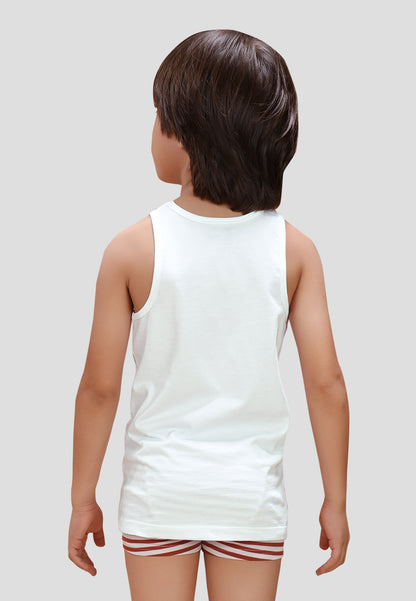 Premium White Boys Vests – Pack of 6 (Pure Hi-quality Cotton)