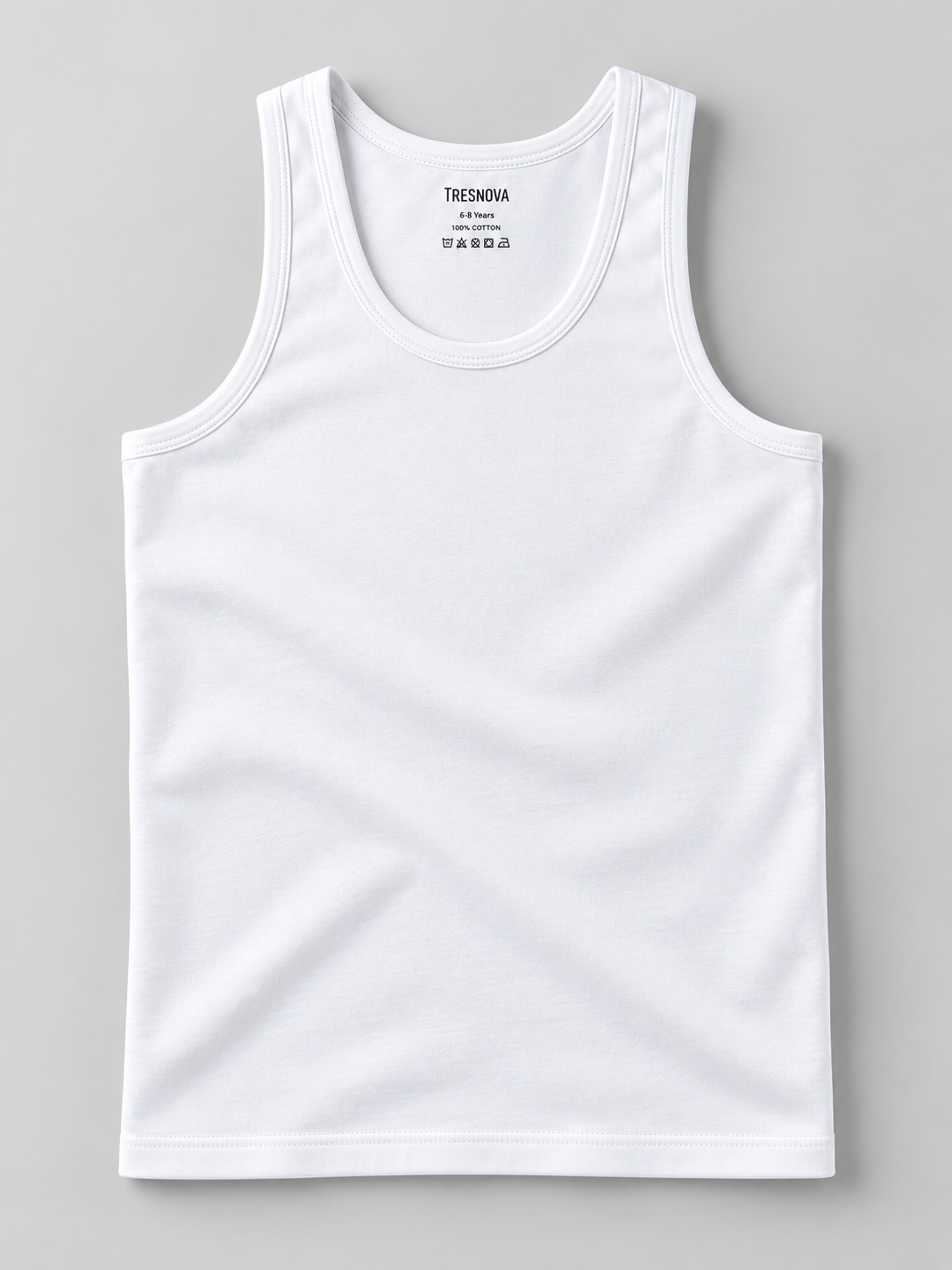 Premium White Boys Vests – Pack of 6 (Pure Hi-quality Cotton)