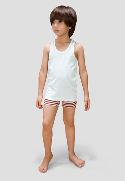 Premium White Boys Vests – Pack of 6 (Pure Hi-quality Cotton)