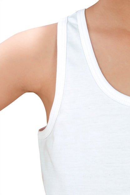 Premium White Boys Vests – Pack of 6 (Pure Hi-quality Cotton)
