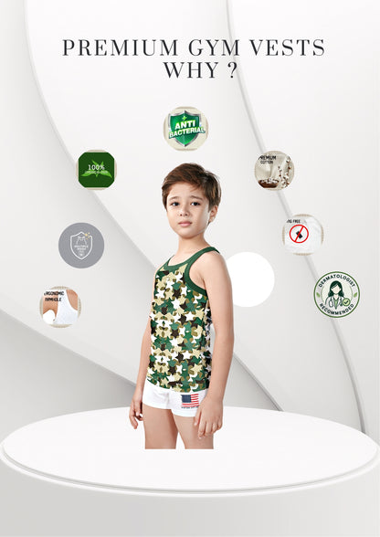 Nautical Print Boys Vests – Pack of 4 (Pure Cotton)