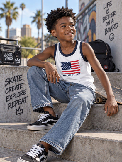 Nautical Print Boys Vests – Pack of 4 (Pure Cotton)