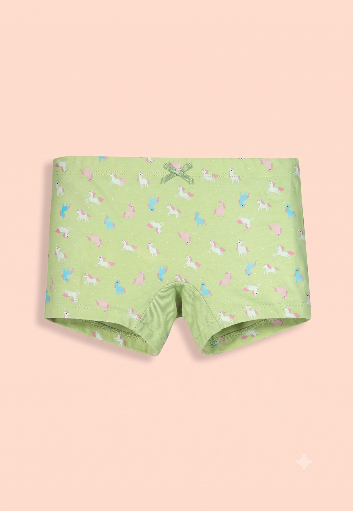 Heart Print Girls Boxer Briefs – Pack of 6 (Cotton Lycra)