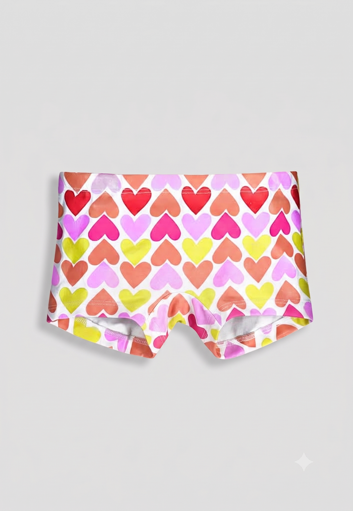 Heart Print Girls Boxer Briefs – Pack of 6 (Cotton Lycra)