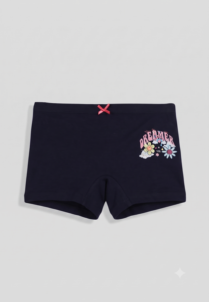 Floral Print Girls Boxer Briefs – Pack of 6 (Cotton Lycra)