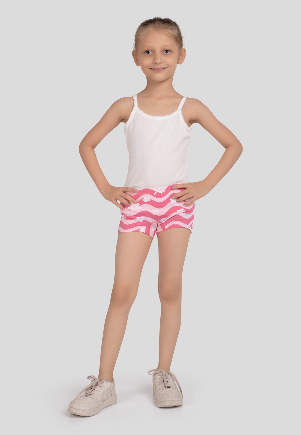 Floral Print Girls Boxer Briefs – Pack of 6 (Cotton Lycra)
