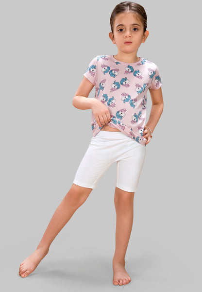 Leopard Print Girls Cycling Shorts – Pack of 6 (Cotton Lycra)