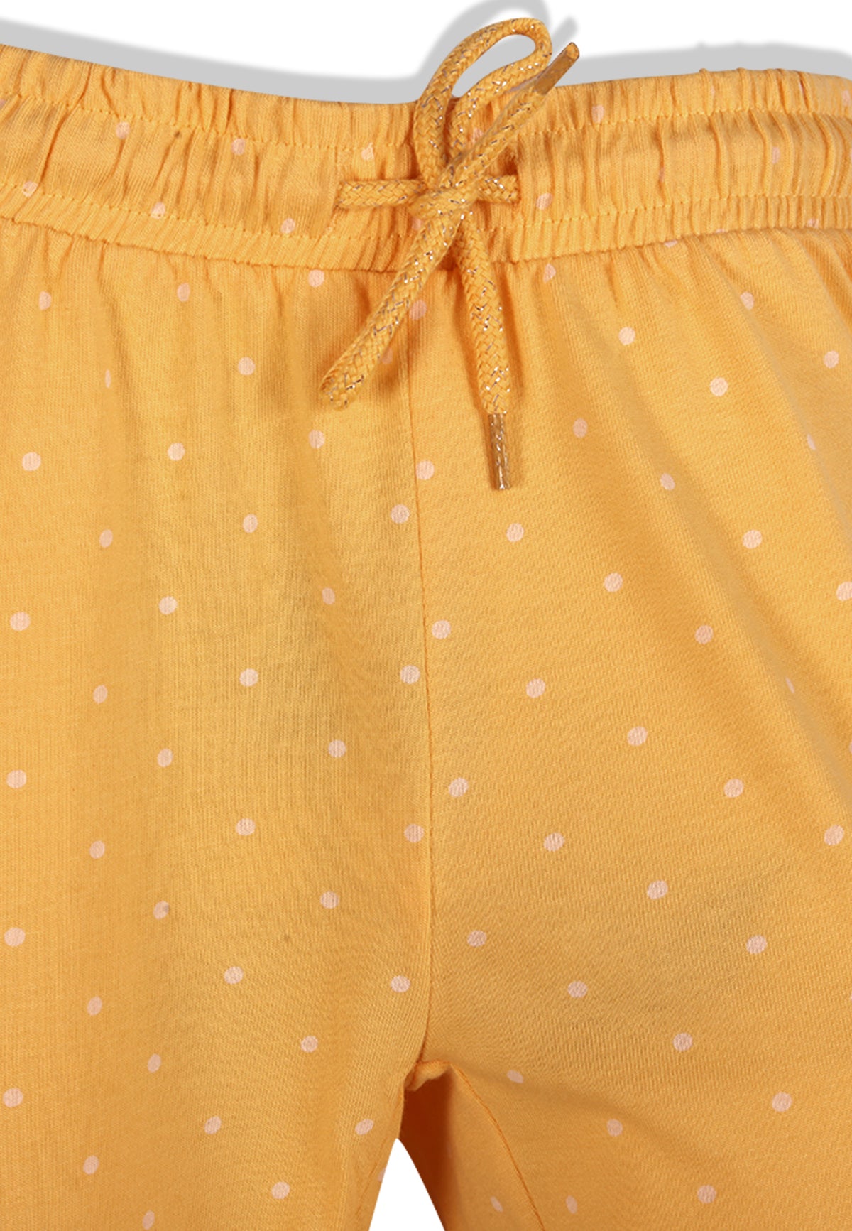 Fox & Floral Print Girls Tee & Jogger Co-ord Set – Pure Cotton, Set of 2 Yellow & Coral