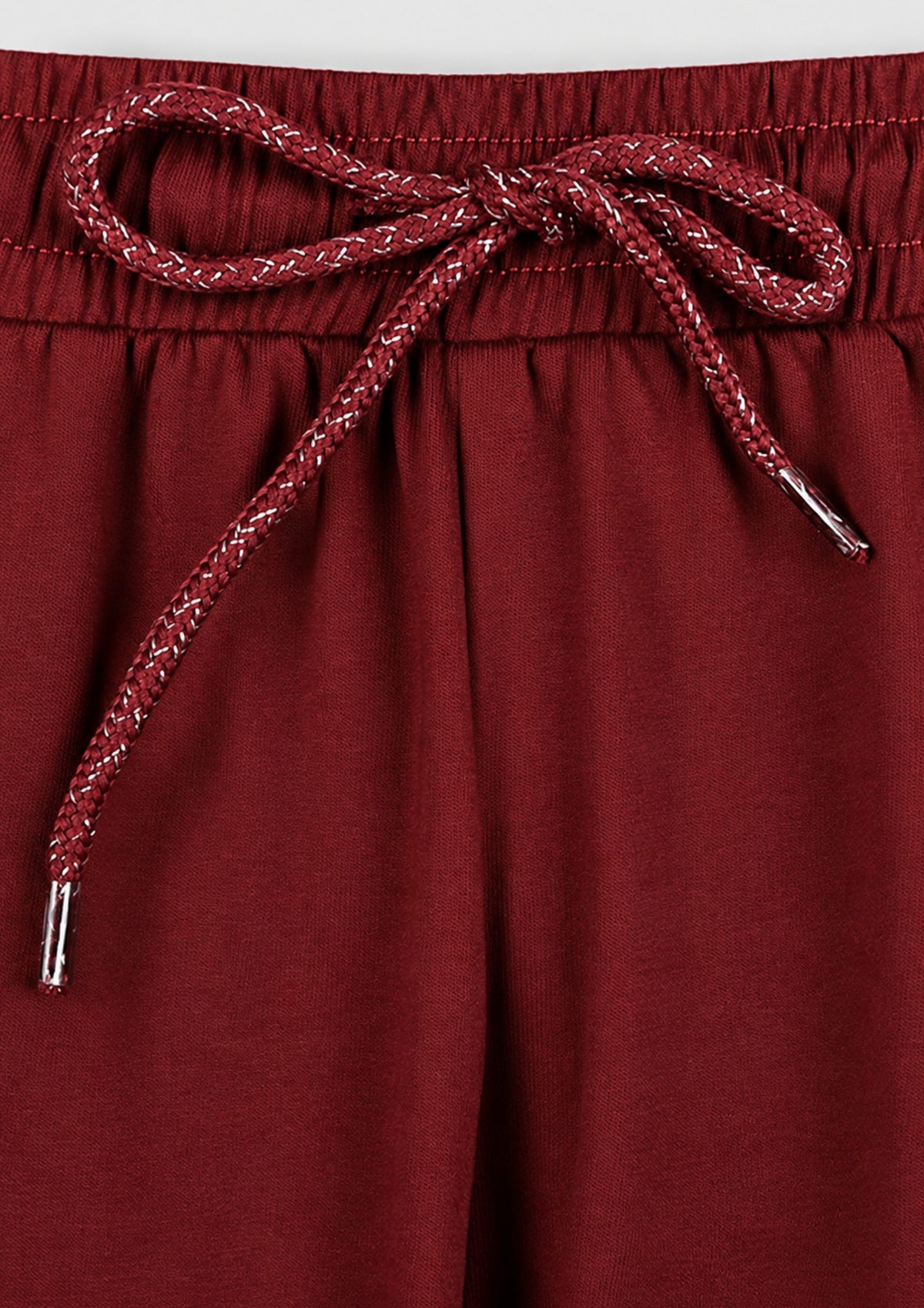 Text Print Girls Tee & Jogger Co-ord Set – Pure Cotton, Set of 2 Burgundy & Black