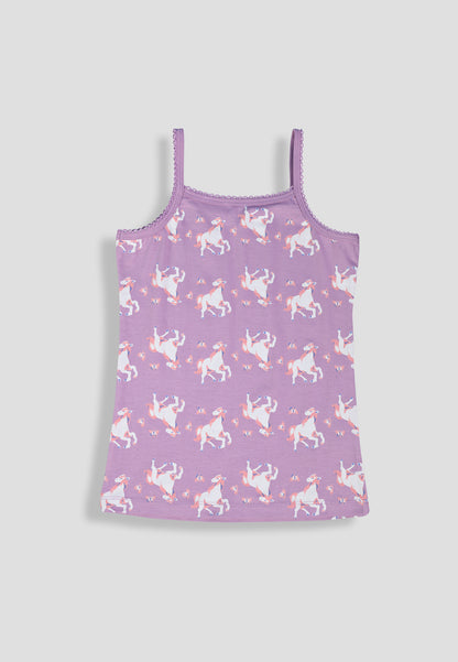 Leopard Print Girls Camisoles – Pack of 6 (Cotton Lycra)